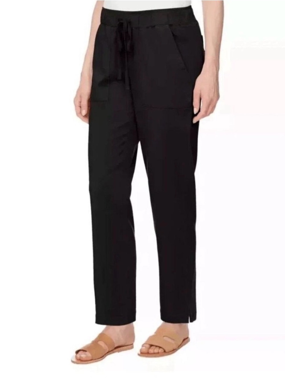 Buffalo David Bitton Black Straight-Leg Drawstring Pants